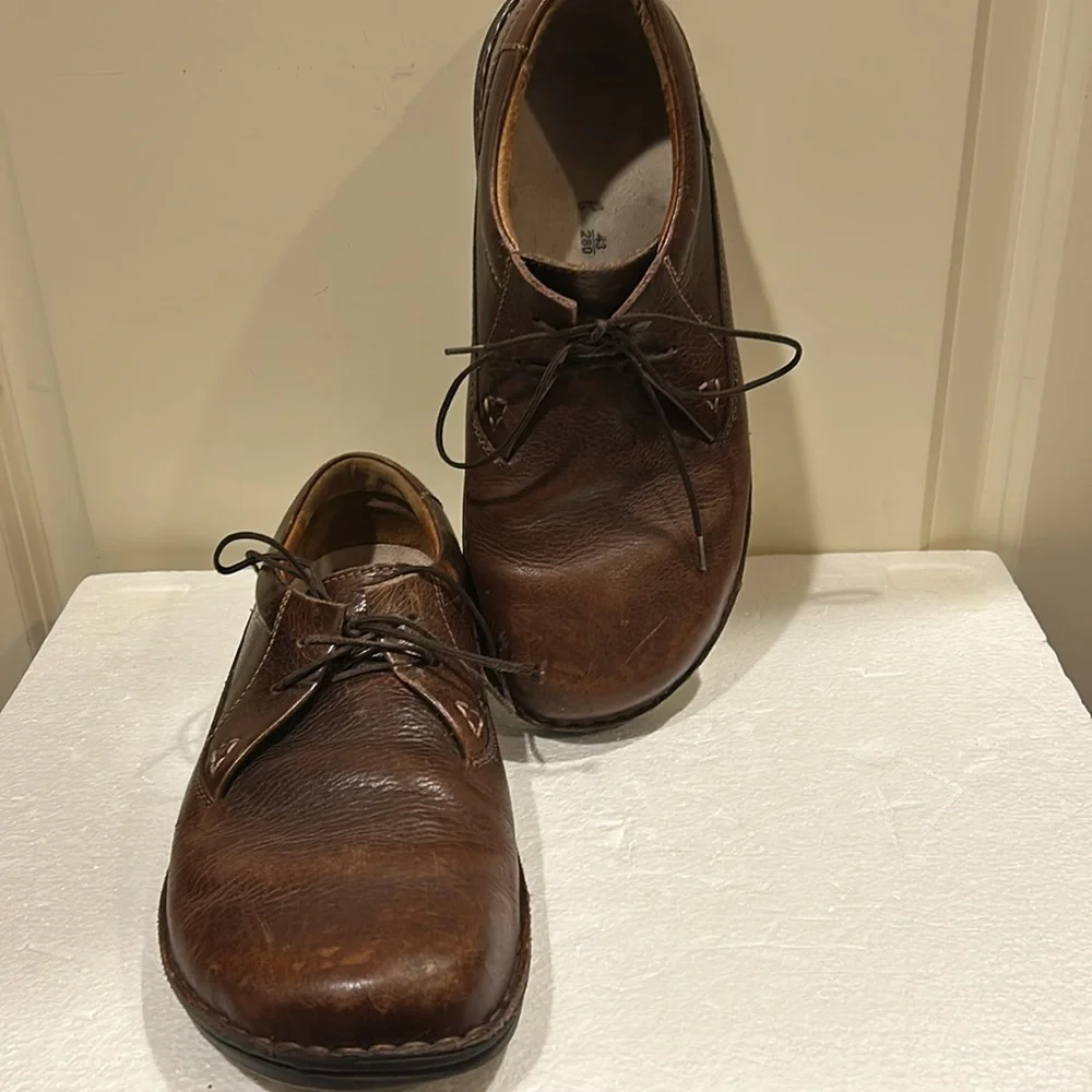 Birkenstock Footprints Men's Brown Leather Lace Up Oxford Shoes Size 10 (43)